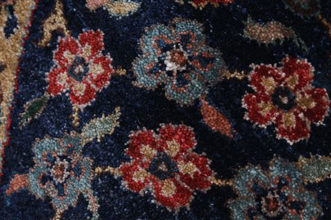 Tabriz Blue Round Hand Knotted 711 X 711 Area Rug 250-26472 Image 9