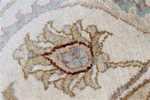 Chobi Blue Round Hand Knotted 80 X 81 Area Rug 250-26473 Image 11