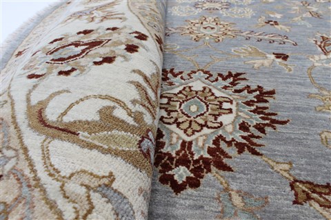Chobi Blue Round Hand Knotted 80 X 81 Area Rug 250-26473 Image 1