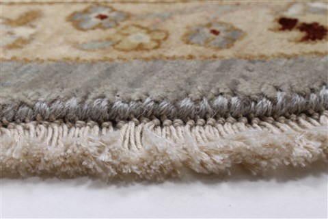 Chobi Blue Round Hand Knotted 80 X 81 Area Rug 250-26473 Image 6