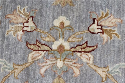Chobi Blue Round Hand Knotted 80 X 81 Area Rug 250-26473 Image 8