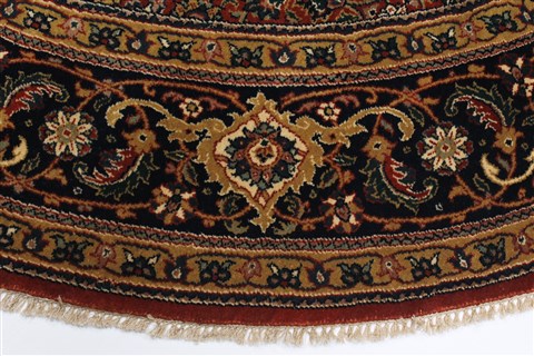 Herati Green Round Hand Knotted 79 X 79 Area Rug 250-26474 Image 3