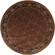 Herati Green Round Hand Knotted 7'9" X 7'9"  Area Rug 250-26474