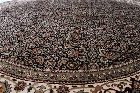 Herati Brown Round Hand Knotted 80 X 80 Area Rug 250-26475 Image 3