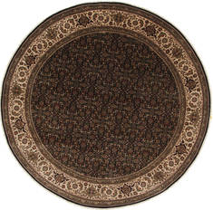 Herati Brown Round Hand Knotted 8'0" X 8'0"  Area Rug 250-26475