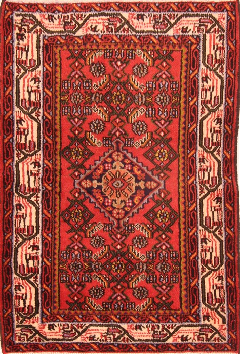 Hamedan Red Hand Knotted 25 X 311  Area Rug 253-26476 Image 0