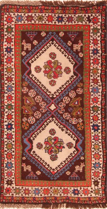 Yalameh Multicolor Hand Knotted 111 X 33  Area Rug 253-26482 Image 0