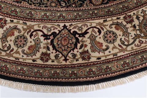 Herati Beige Round Hand Knotted 711 X 711 Area Rug 250-26483 Image 4