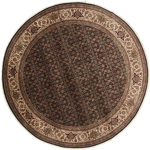 Herati Beige Round Hand Knotted 711 X 711 Area Rug 250-26483 Image 0