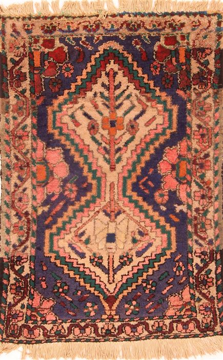 Hamedan Beige Hand Knotted 23 X 35  Area Rug 253-26485 Image 0