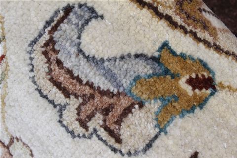 Chobi Brown Round Hand Knotted 80 X 80 Area Rug 250-26486 Image 10