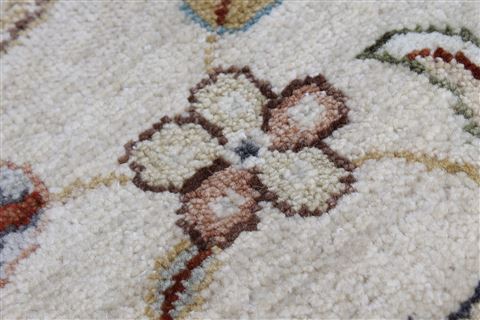 Chobi Brown Round Hand Knotted 80 X 80 Area Rug 250-26486 Image 11