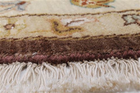 Chobi Brown Round Hand Knotted 80 X 80 Area Rug 250-26486 Image 6