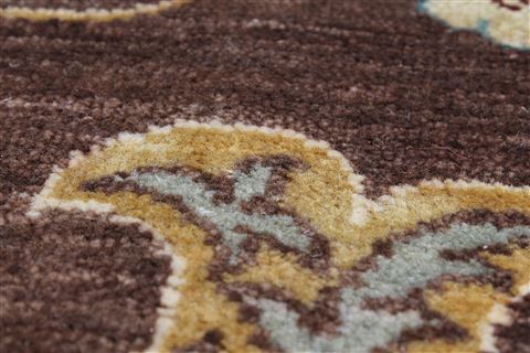 Chobi Brown Round Hand Knotted 80 X 80 Area Rug 250-26486 Image 8