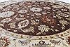 Chobi Brown Round Hand Knotted 80 X 80 Area Rug 250-26486 Thumb 3