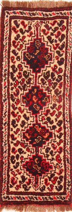 Hamedan Multicolor Runner Hand Knotted 15 X 41  Area Rug 253-26489 Image 0