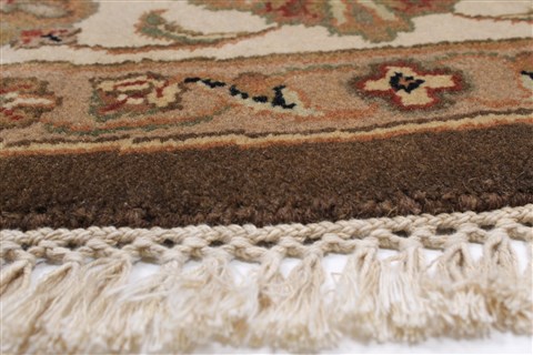 Kashmar Beige Round Hand Knotted 82 X 83 Area Rug 250-26490 Image 5