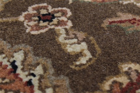 Kashmar Beige Round Hand Knotted 82 X 83 Area Rug 250-26490 Image 6
