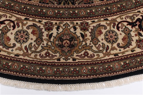 Herati Brown Round Hand Knotted 80 X 80 Area Rug 250-26493 Image 2