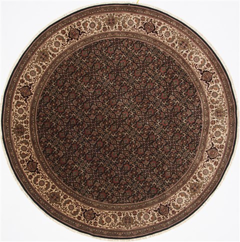 Herati Brown Round Hand Knotted 80 X 80 Area Rug 250-26493 Image 0