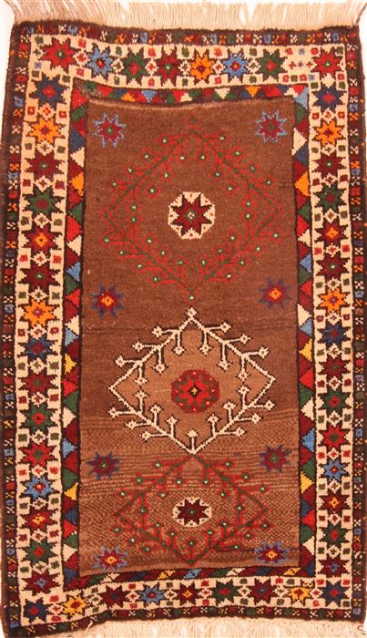 Yalameh Brown Hand Knotted 23 X 36  Area Rug 253-26498 Image 0