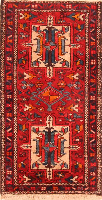 Karajeh Red Hand Knotted 23 X 41  Area Rug 253-26499 Image 0