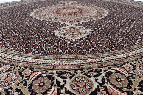 Mahi Beige Round Hand Knotted 83 X 83 Area Rug 250-26500 Image 3