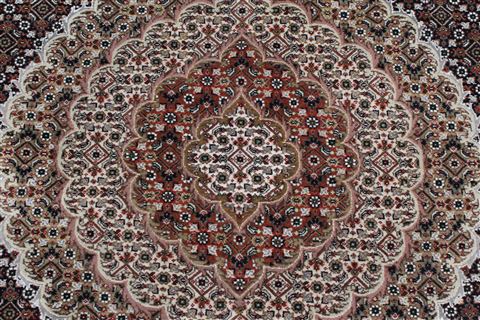 Mahi Beige Round Hand Knotted 83 X 83 Area Rug 250-26500 Image 4