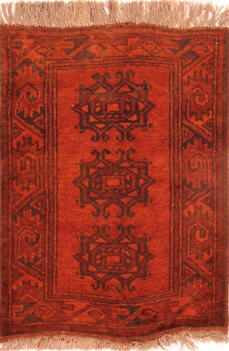 Kunduz Orange Hand Knotted 24 X 33  Area Rug 253-26509 Image 0