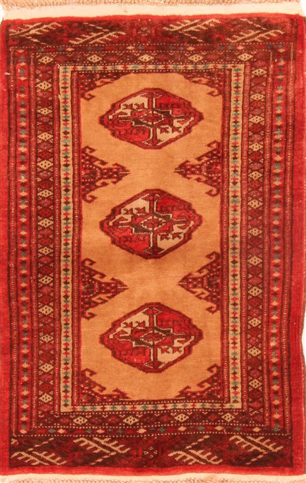 Turkman Brown Runner Hand Knotted 12 X 28  Area Rug 100-26510 Image 0