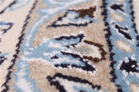 Tabas Blue Round Hand Knotted 80 X 80 Area Rug 250-26512 Image 9