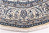 Tabas Blue Round Hand Knotted 80 X 80  Area Rug 250-26512 Thumb 4