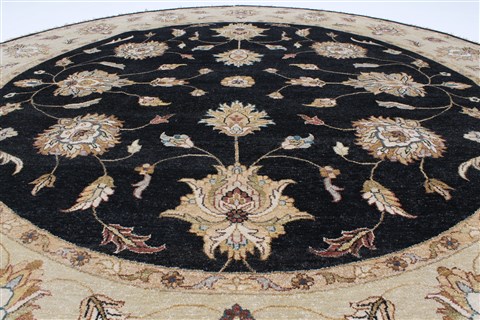 Ziegler Beige Round Hand Knotted 82 X 82 Area Rug 250-26515 Image 2