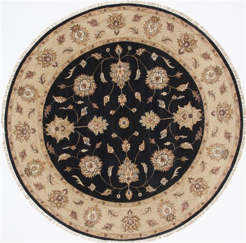 Ziegler Beige Round Hand Knotted 82 X 82 Area Rug 250-26515 Image 0