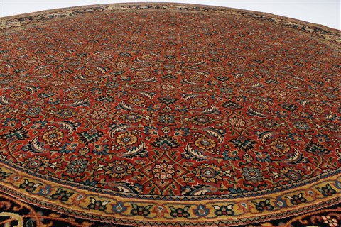 Herati Green Round Hand Knotted 80 X 80 Area Rug 250-26516 Image 2