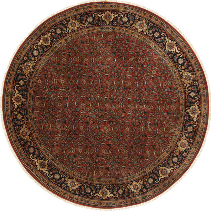 Herati Green Round Hand Knotted 80 X 80 Area Rug 250-26516 Image 0