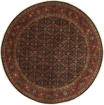 Herati Green Round Hand Knotted 8'0" X 8'0"  Area Rug 250-26520