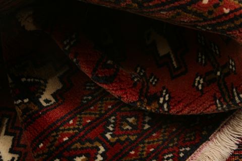 Bokhara Red Hand Knotted 111 X 37 Area Rug 253-26521 Image 3