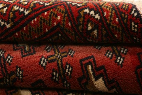 Bokhara Red Hand Knotted 111 X 37 Area Rug 253-26521 Image 4