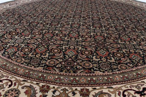 Herati Beige Round Hand Knotted 81 X 81 Area Rug 250-26524 Image 2