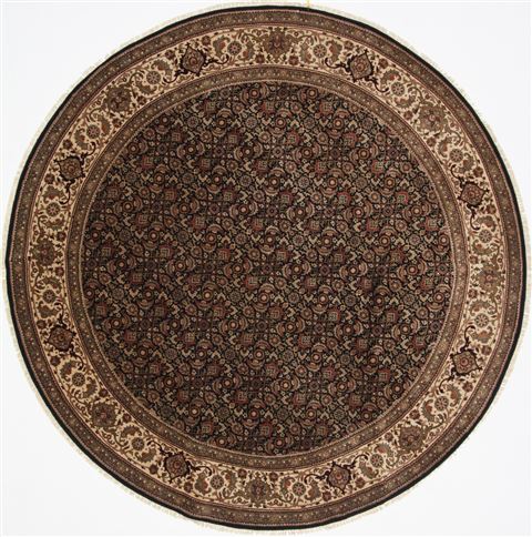 Herati Beige Round Hand Knotted 81 X 81 Area Rug 250-26524 Image 0