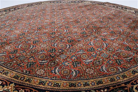 Herati Blue Round Hand Knotted 80 X 80 Area Rug 250-26531 Image 1