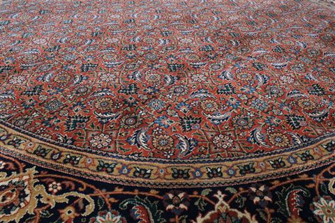Herati Blue Round Hand Knotted 80 X 80 Area Rug 250-26531 Image 2