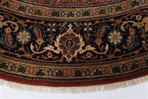 Herati Blue Round Hand Knotted 80 X 80 Area Rug 250-26531 Image 3