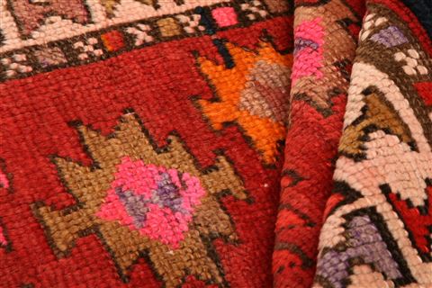 Kazak Red Runner Hand Knotted 34 X 86 Area Rug 253-26551 Image 3