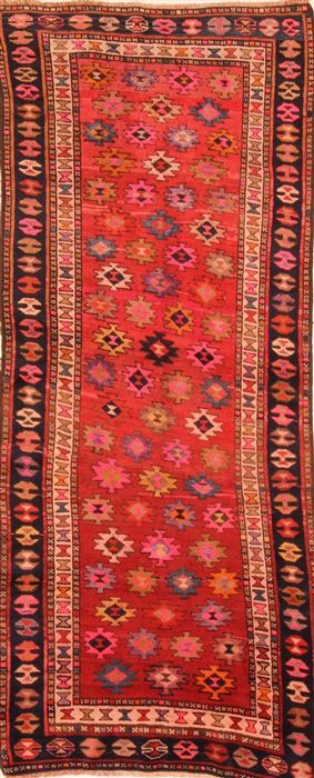 Kazak Red Runner Hand Knotted 34 X 86 Area Rug 253-26551 Image 0