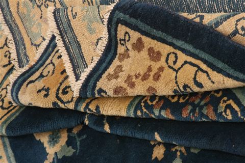 Asian Inspired Blue Hand Knotted 511 X 85 Area Rug 100-26559 Image 4