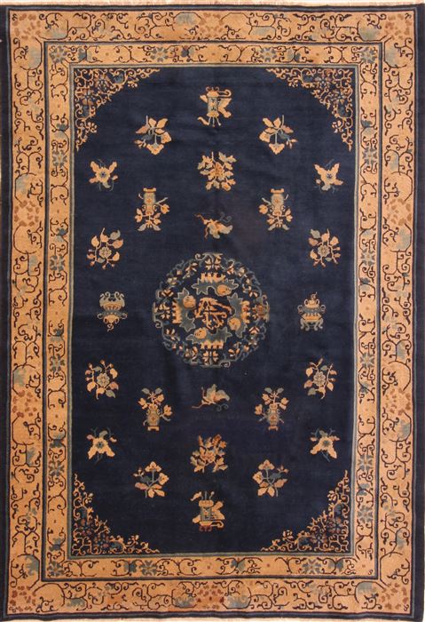 Asian Inspired Blue Hand Knotted 511 X 85 Area Rug 100-26559 Image 0