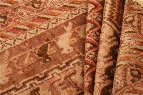 Afshar Brown Hand Knotted 44 X 69 Area Rug 100-26562 Image 4