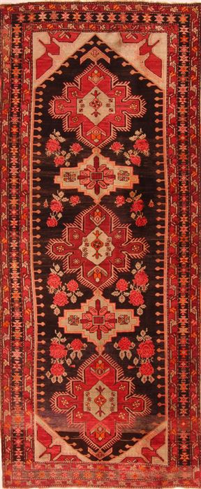 Karabakh Red Runner Hand Knotted 411 X 116 Area Rug 100-26569 Image 0